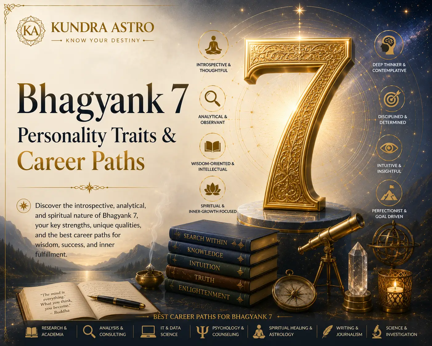 Bhagyank 7: Personality Traits, Spiritual Meaning & Numerology Analysis