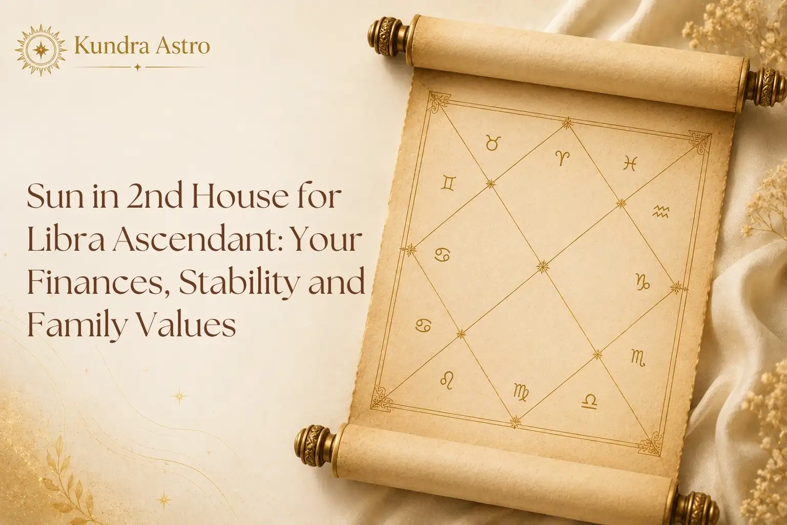 Sun in Second House for Libra Ascendant: Your Finances, Stability and Family Values