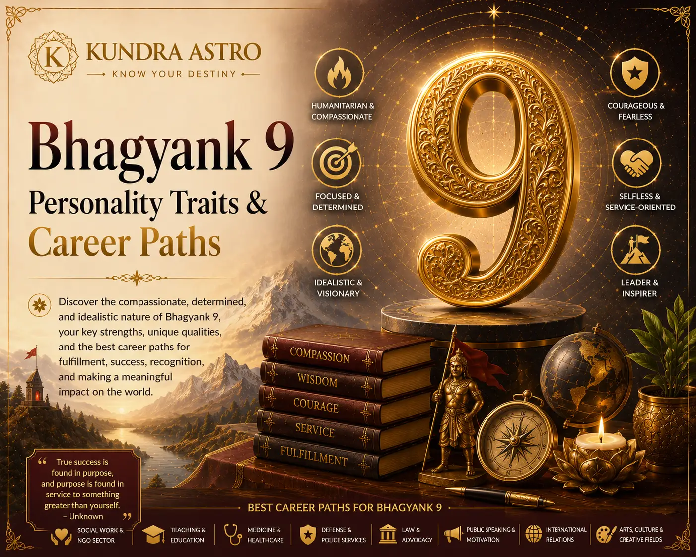 Bhagyank 9 Personality: Discover Your Life Purpose and Path in Love