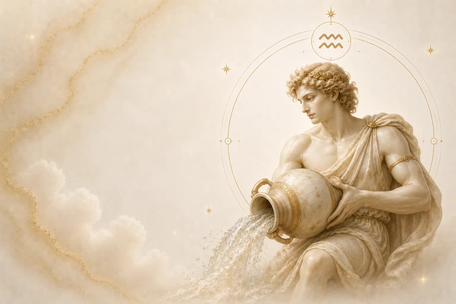 Aquarius Zodiac Astronomical Illustration